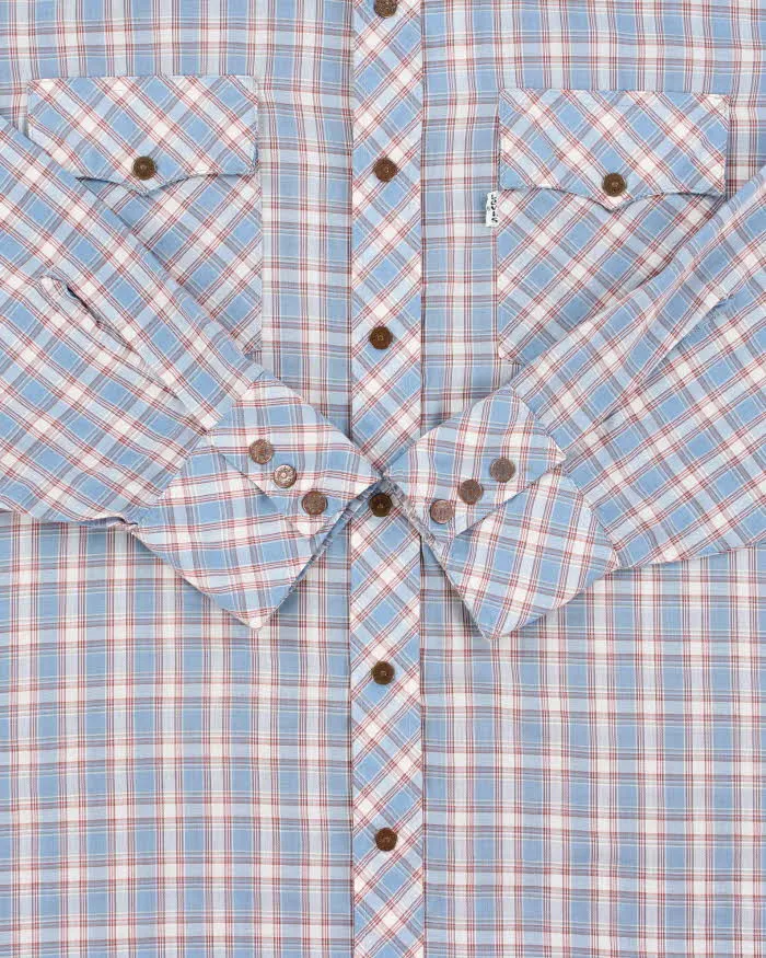 Vintage 1979 Levi's White Tab Plaid Snap Button Long Sleeve Western Shirt - L sold by Rokit product image thumbnail 4