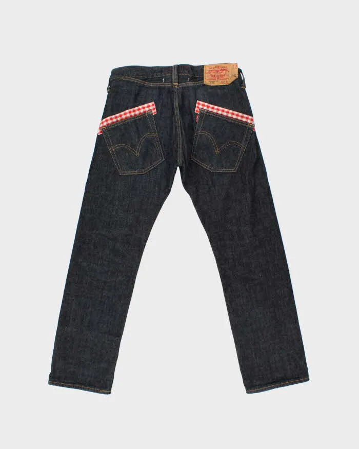 Vintage AW2009 Junya Watanabe Comme des Garcons x Levi's 505 Raw Japanese Denim Gingham Straight Leg Jeans - W29 L28 sold by Rokit product image thumbnail 2