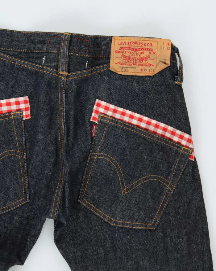 Vintage AW2009 Junya Watanabe Comme des Garcons x Levi's 505 Raw Japanese Denim Gingham Straight Leg Jeans - W29 L28 sold by Rokit product image thumbnail 5