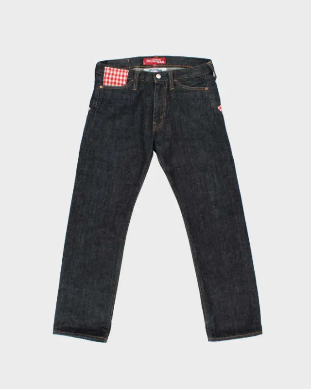 Vintage AW2009 Junya Watanabe Comme des Garcons x Levi's 505 Raw Japanese Denim Gingham Straight Leg Jeans - W29 L28 made by Comme des Garcons
