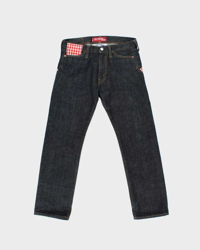 Vintage AW2009 Junya Watanabe Comme des Garcons x Levi's 505 Raw Japanese Denim Gingham Straight Leg Jeans - W29 L28 sold by Rokit
