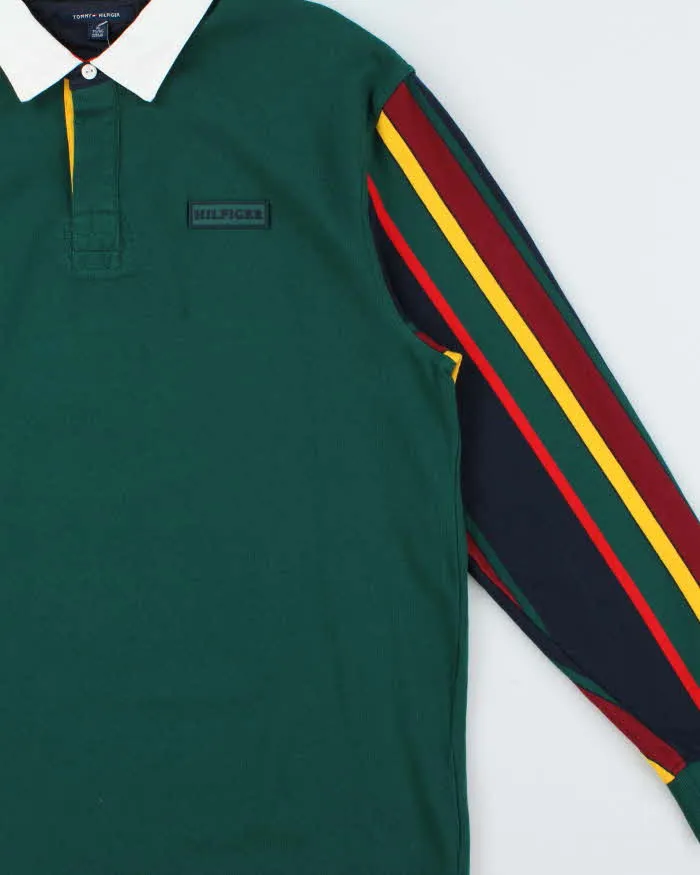 Vintage Y2K 00s Tommy Hilfiger Colour Block Striped Sleeve Rugby Shirt - XL sold by Rokit product image thumbnail 3
