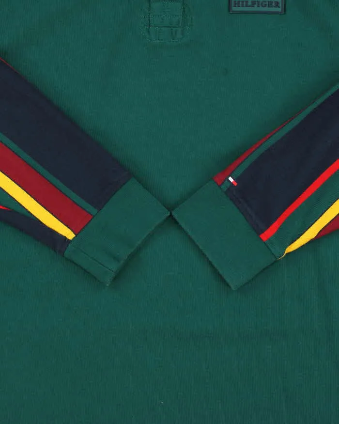 Vintage Y2K 00s Tommy Hilfiger Colour Block Striped Sleeve Rugby Shirt - XL sold by Rokit product image thumbnail 4