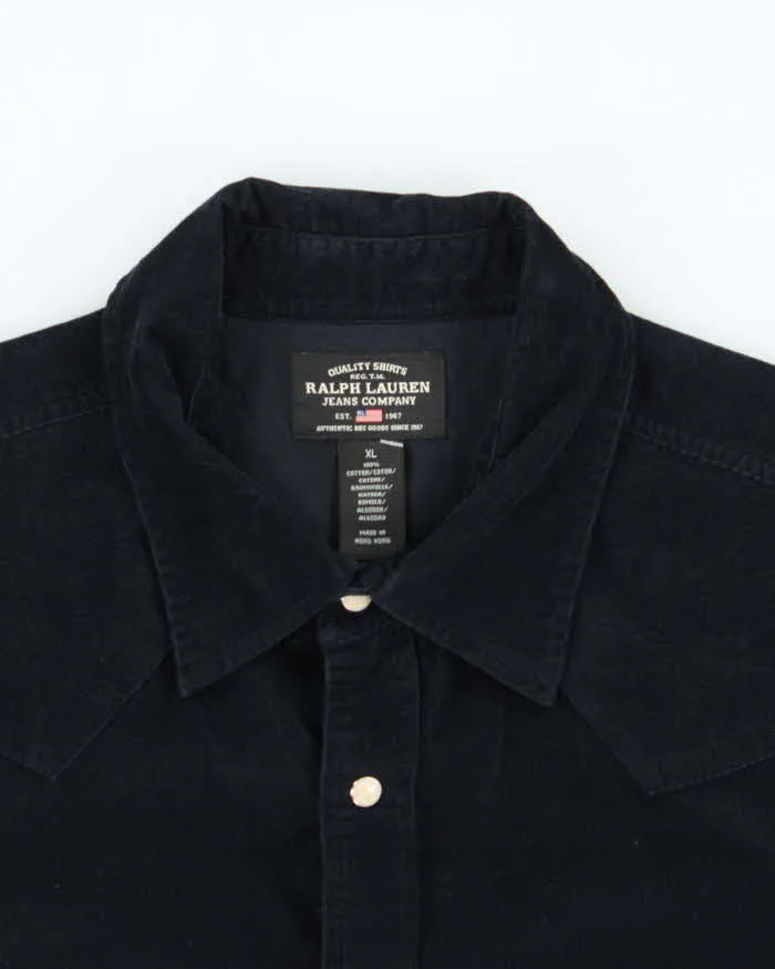 Vintage Y2K 00s Ralph Lauren Jeans Snap Button Long Sleeve Western Corduroy Shirt - XL sold by Rokit product image thumbnail 3