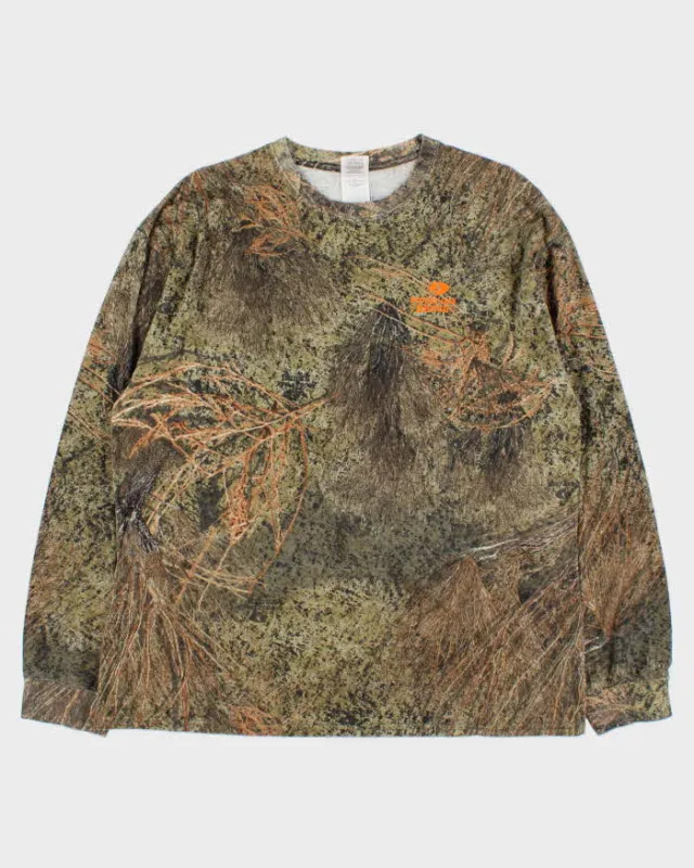 Vintage Mossy Oak Brush Camo Crewneck Long Sleeve T-Shirt - XL sold by Rokit