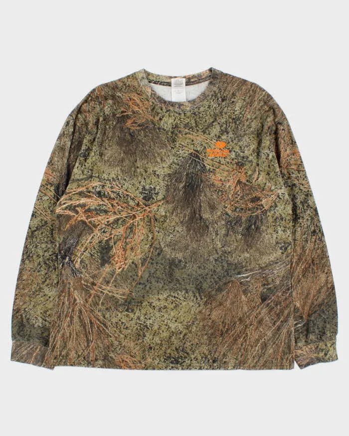 Vintage Mossy Oak Brush Camo Crewneck Long Sleeve T-Shirt - XL sold by Rokit