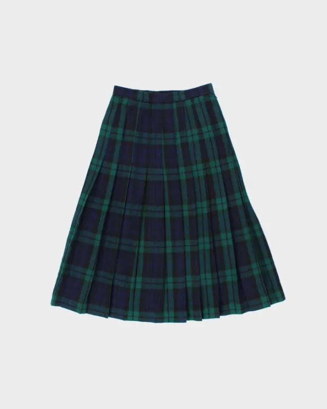 Vintage 1990s Laird Portch Made In Scotland Women's Tartan Wool Pleated Skirt - S sold by Rokit