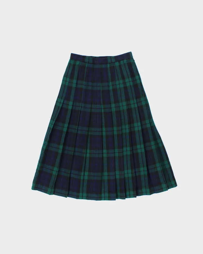Vintage 1990s Laird Portch Made In Scotland Women's Tartan Wool Pleated Skirt - S sold by Rokit