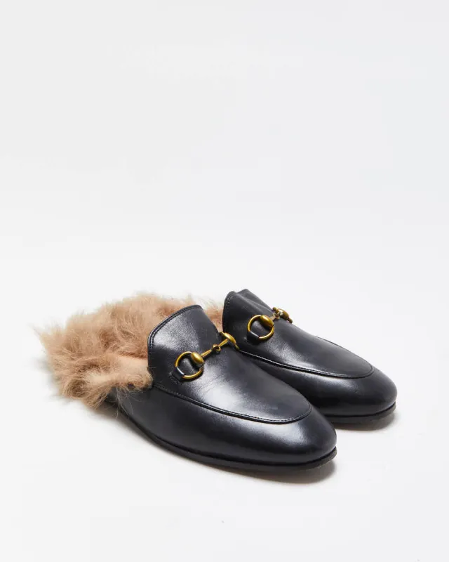 SS2021 Gucci Princetown Women's Leather Horsebit Fur Lined Mules - UK 3 made by Gucci