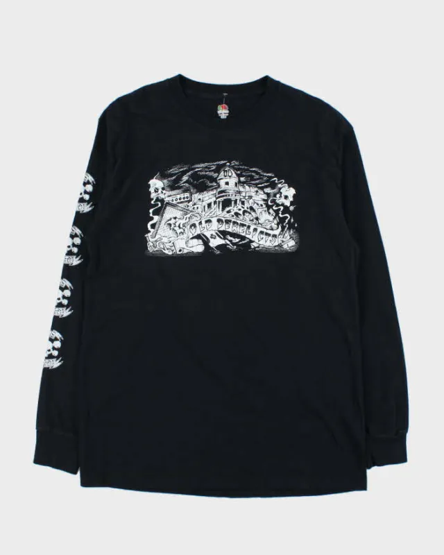 Vintage Y2K 00s Old Derelicts Skater Long Sleeve Crewneck T-Shirt - L sold by Rokit
