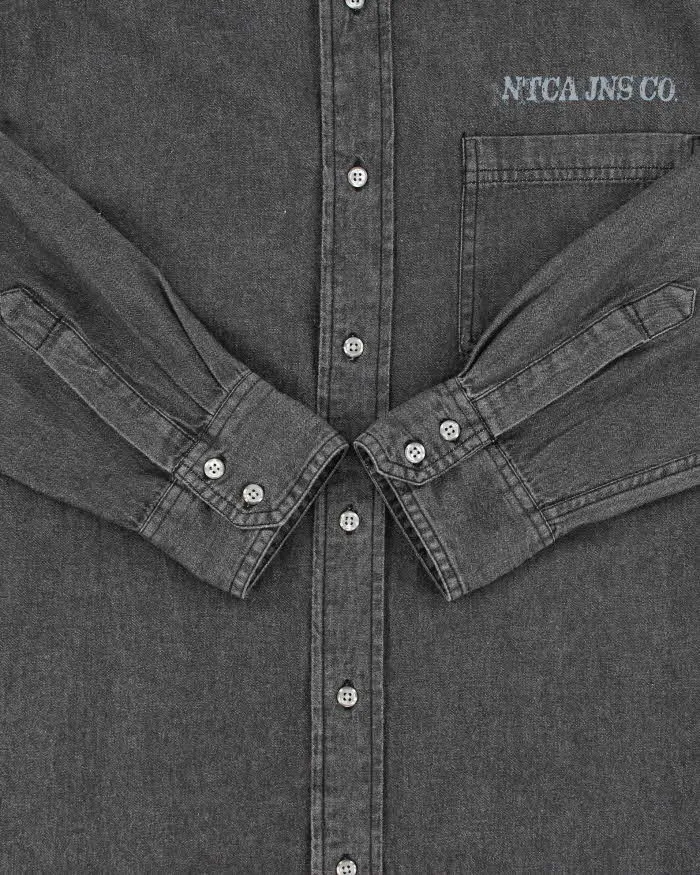 Vintage Y2K 00s Nautica Jeans Stone Wash Long Sleeve Denim Shirt - L sold by Rokit product image thumbnail 4