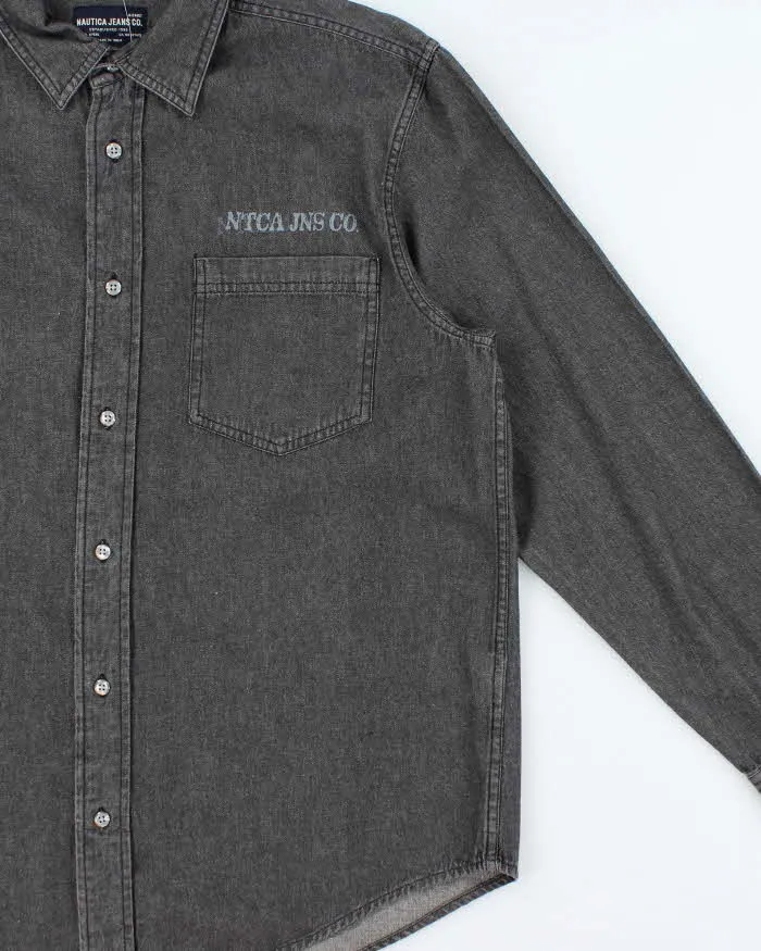 Vintage Y2K 00s Nautica Jeans Stone Wash Long Sleeve Denim Shirt - L sold by Rokit product image thumbnail 3