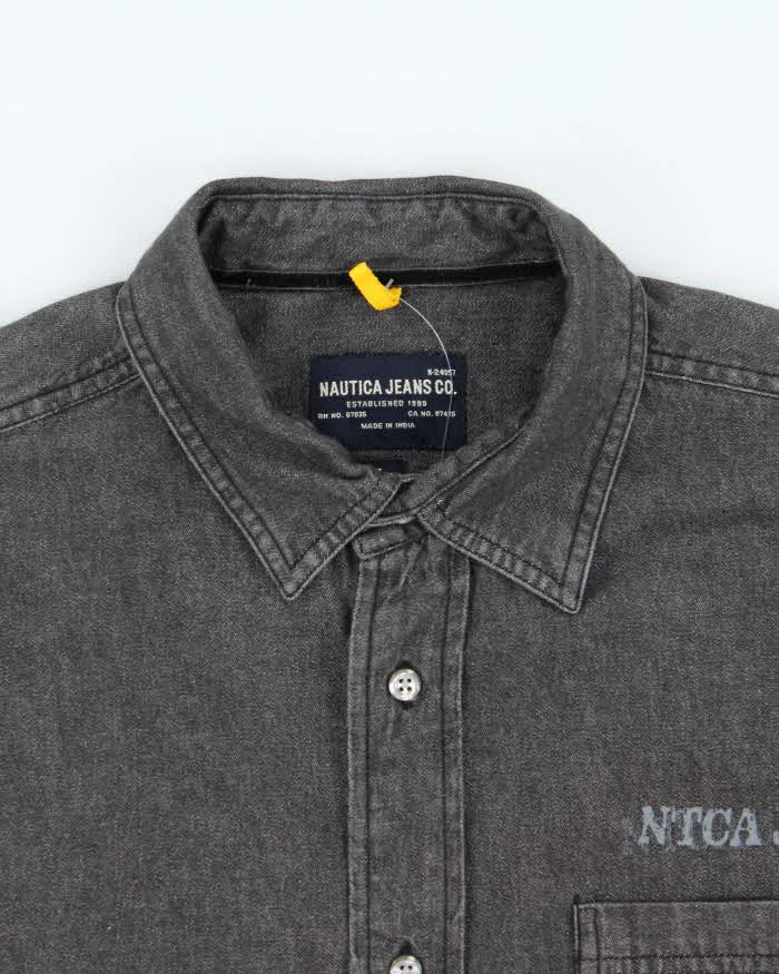 Vintage Y2K 00s Nautica Jeans Stone Wash Long Sleeve Denim Shirt - L sold by Rokit product image thumbnail 5