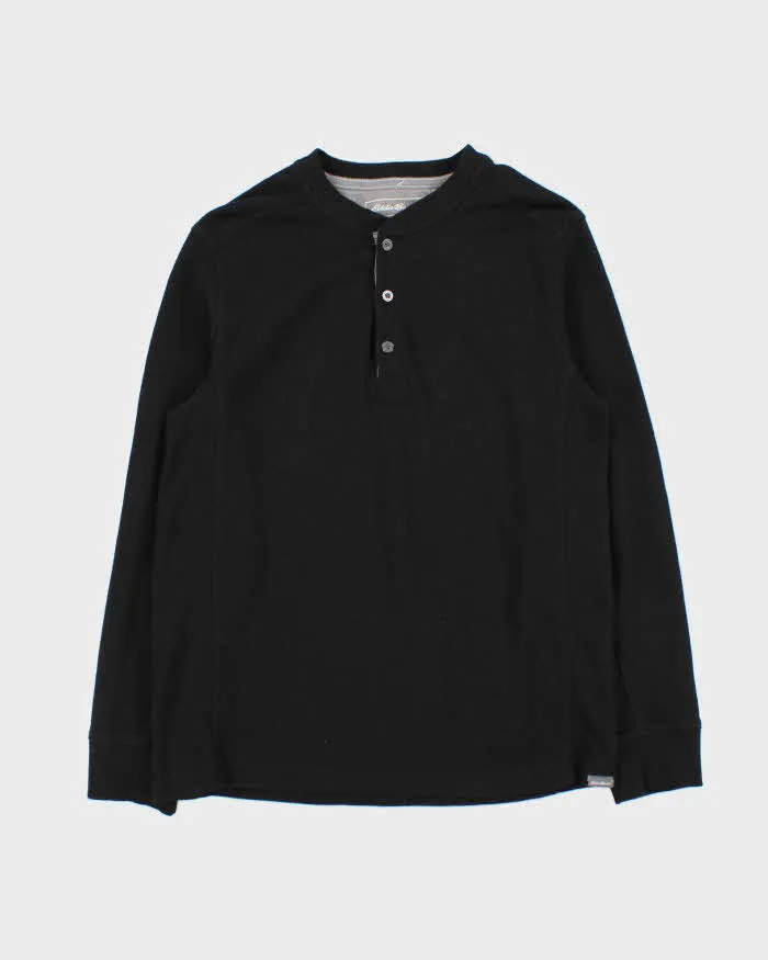 Vintage Eddie Bauer Heavyweight Long Sleeve Henley Waffle T-Shirt - M sold by Rokit