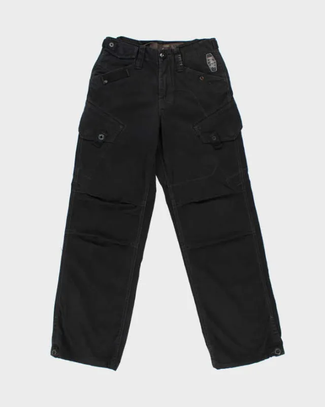 Vintage Y2K 00s G-Star Raw Weston Blan Heavyweight Multi-Pocket Wide Leg Canvas Cargo Trousers - W30 L32 sold by Rokit