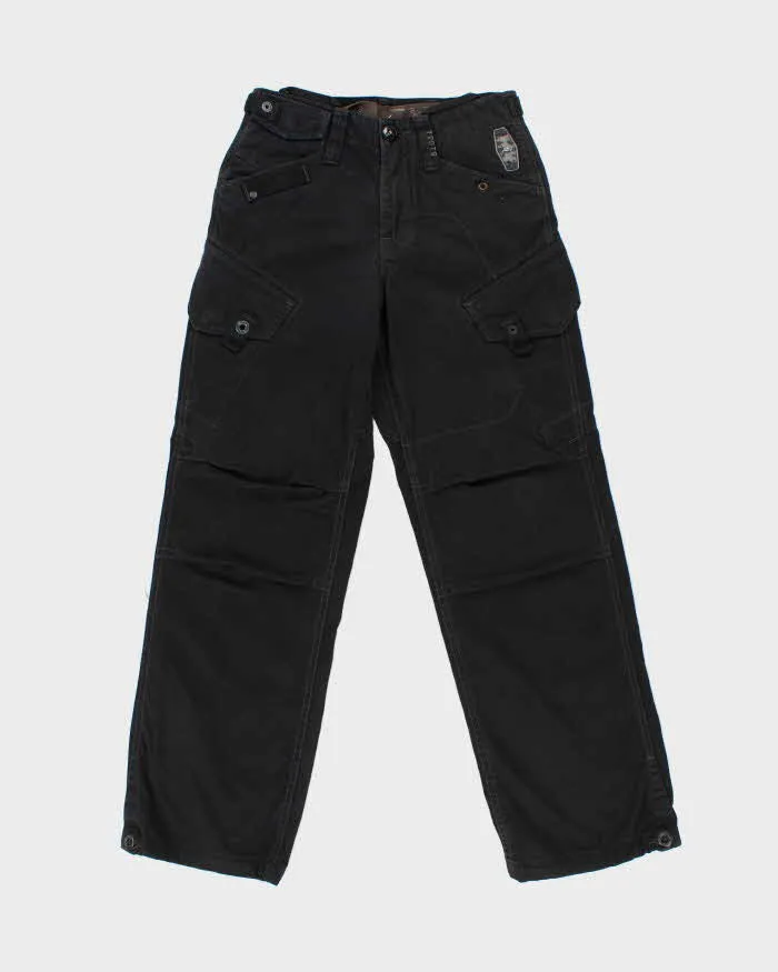 Vintage Y2K 00s G-Star Raw Weston Blan Heavyweight Multi-Pocket Wide Leg Canvas Cargo Trousers - W30 L32 sold by Rokit