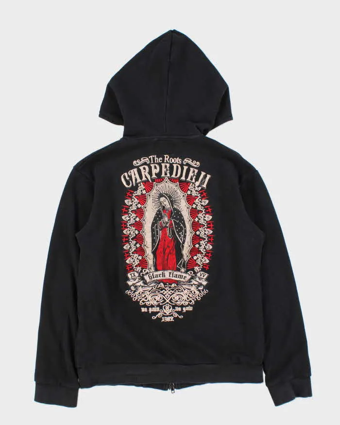 Vintage Y2K 00s Black Flame The Roots Embroidered Zip-Up Hoodie - S sold by Rokit product image thumbnail 2