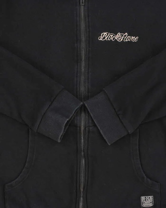 Vintage Y2K 00s Black Flame The Roots Embroidered Zip-Up Hoodie - S sold by Rokit product image thumbnail 4