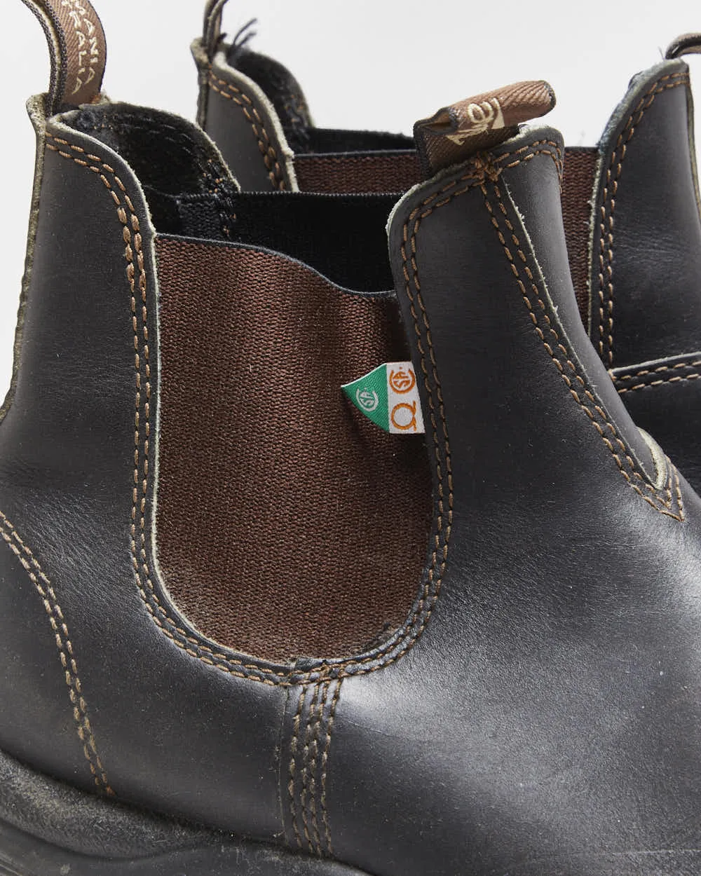 Vintage Blundstone 162 Stout Brown Tasmanian Leather Steel Toe Chelsea Boots - UK9.5 sold by Rokit product image thumbnail 5