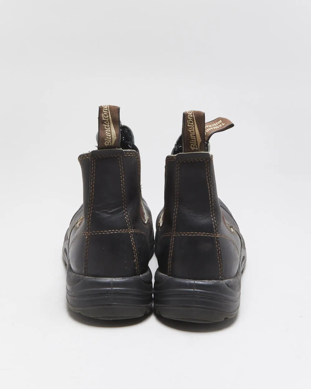 Vintage Blundstone 162 Stout Brown Tasmanian Leather Steel Toe Chelsea Boots - UK9.5 sold by Rokit product image thumbnail 4