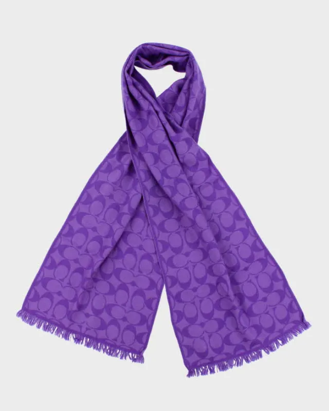 Vintage Y2k 00s Coach Merino Wool Scarf sold by Rokit