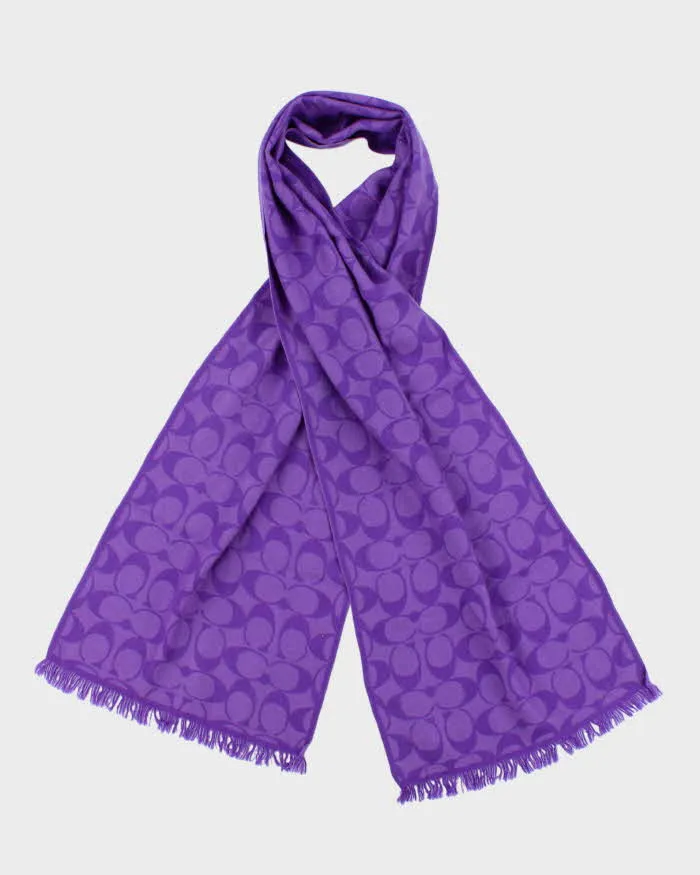 Vintage Y2k 00s Coach Merino Wool Scarf sold by Rokit