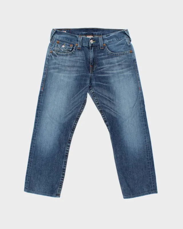 Vintage Y2K 00s True Religion Ricky Flap Made In USA Straight Leg Denim Jeans - W35 L28 sold by Rokit