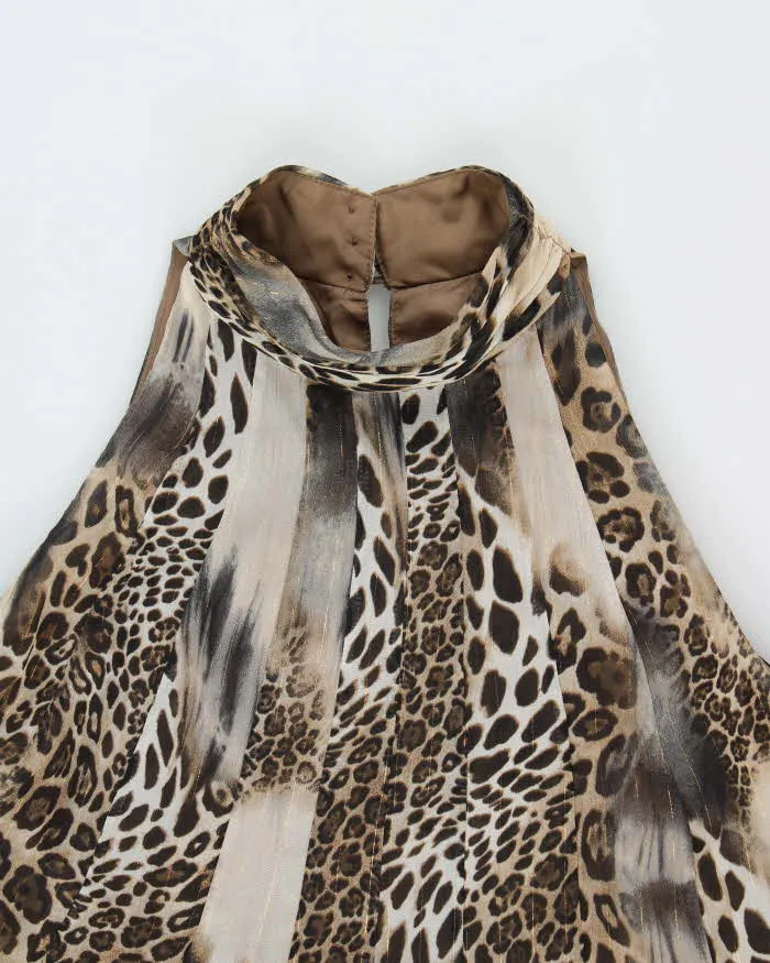 Vintage Y2k 00s Joseph Ribkoff Animal Print High Neck Dress - S sold by Rokit product image thumbnail 3