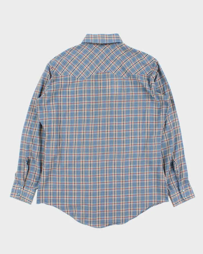 Vintage 1980s Levi's White Tab Snap Button Made In USA Plaid Long Sleeve Western Shirt - M sold by Rokit product image thumbnail 2