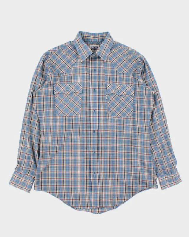 Vintage 1980s Levi's White Tab Snap Button Made In USA Plaid Long Sleeve Western Shirt - M sold by Rokit