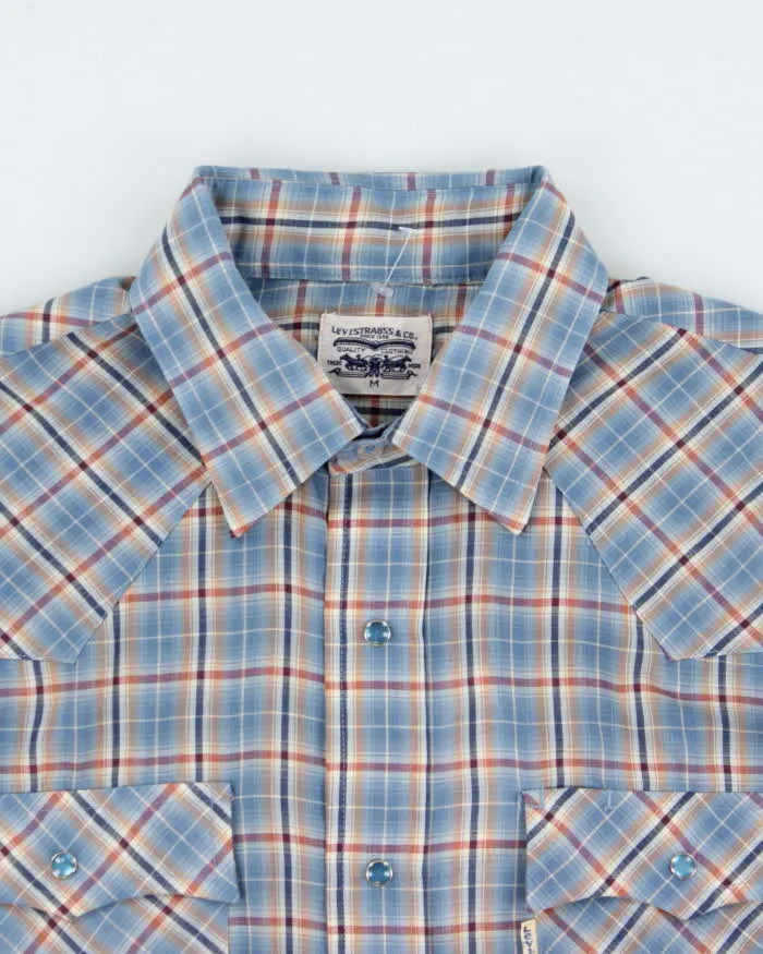 Vintage 1980s Levi's White Tab Snap Button Made In USA Plaid Long Sleeve Western Shirt - M sold by Rokit product image thumbnail 5