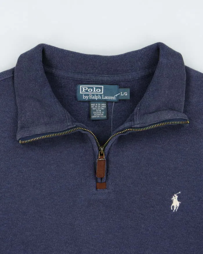 Vintage Y2K 00s Polo Ralph Lauren Classic Quarter-Zip Sweatshirt - L sold by Rokit product image thumbnail 5