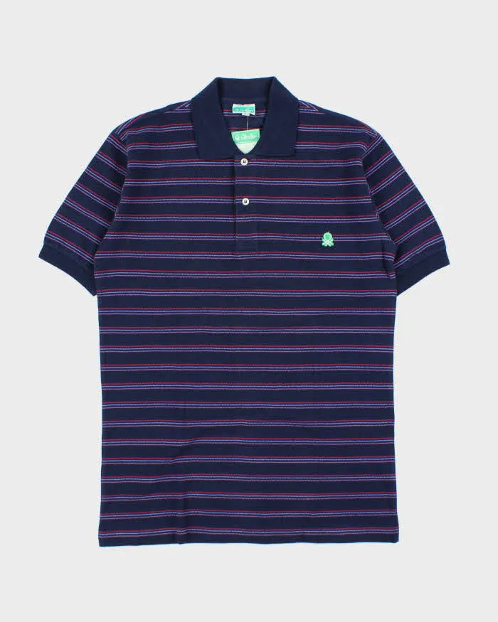 DSWT 1980s Benetton Stripe Polo Shirt - L sold by Rokit