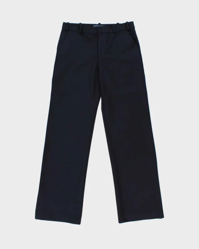 Vintage Y2K 00s Ralph Lauren Made In Italy Women's Wool Striped Wide Leg Trousers - W30 L32 sold by Rokit