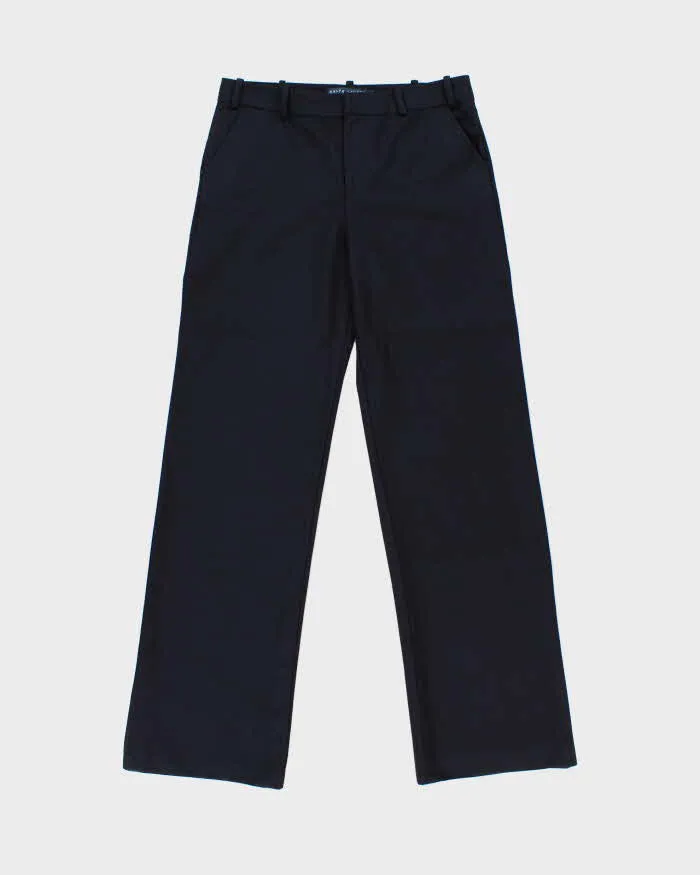 Vintage Y2K 00s Ralph Lauren Made In Italy Women's Wool Striped Wide Leg Trousers - W30 L32 sold by Rokit