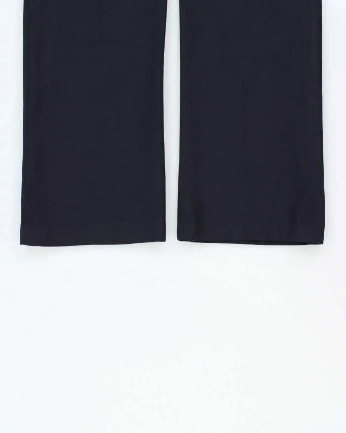 Vintage Y2K 00s Ralph Lauren Made In Italy Women's Wool Striped Wide Leg Trousers - W30 L32 sold by Rokit product image thumbnail 5