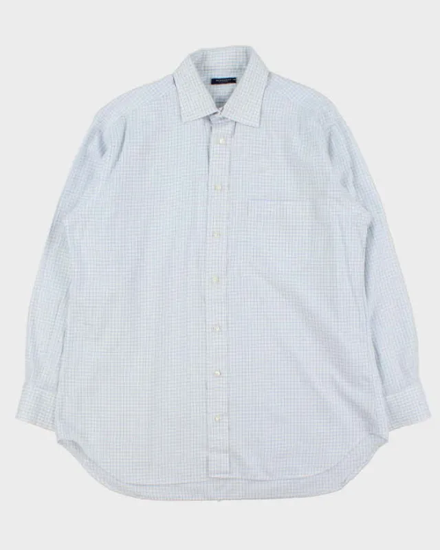 Vintage Y2K 00s Burberry Made In USA Window Pane Check Long Sleeve Shirt - L sold by Rokit