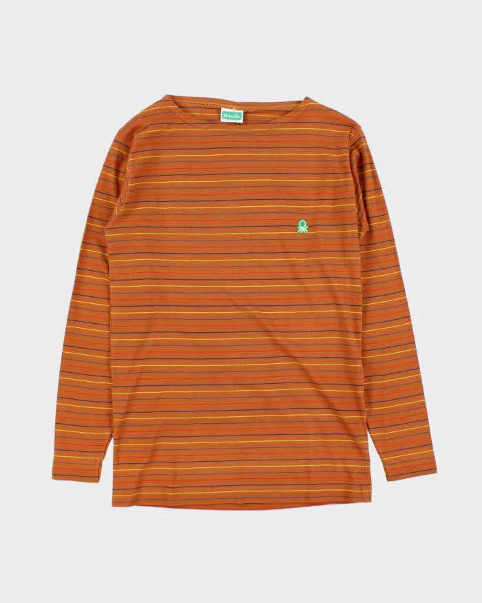 DSWT 1980s Benetton Stripe Long Sleeve T-shirt - M sold by Rokit
