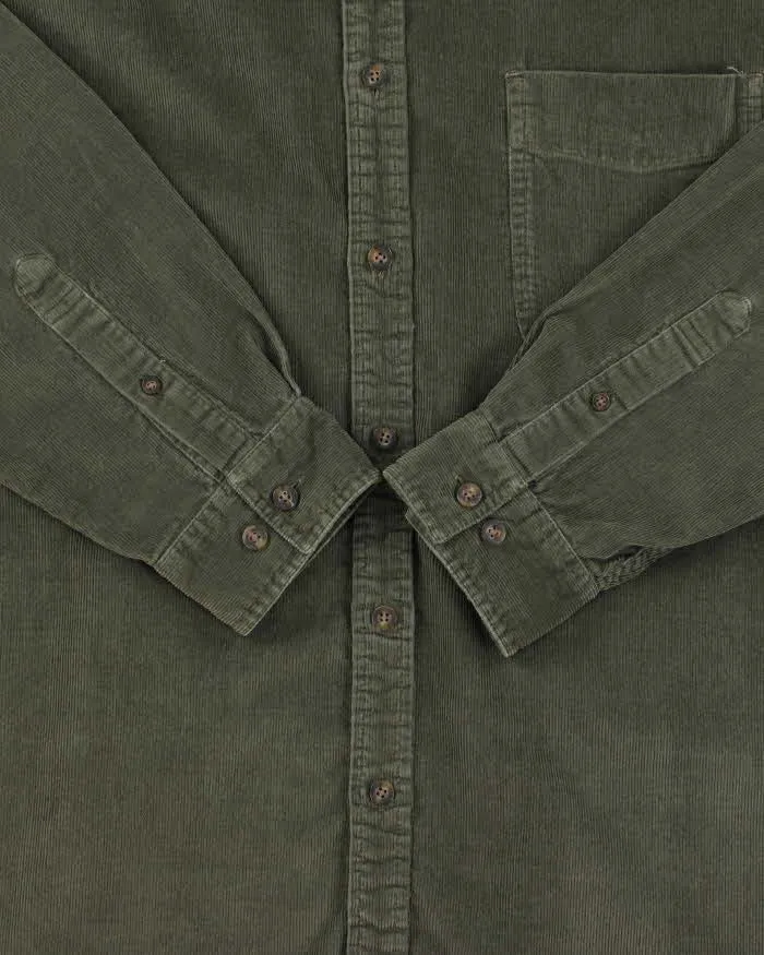 Vintage Y2K 00s Eddie Bauer Khaki Long Sleeve Corduroy Shirt - XL sold by Rokit product image thumbnail 4