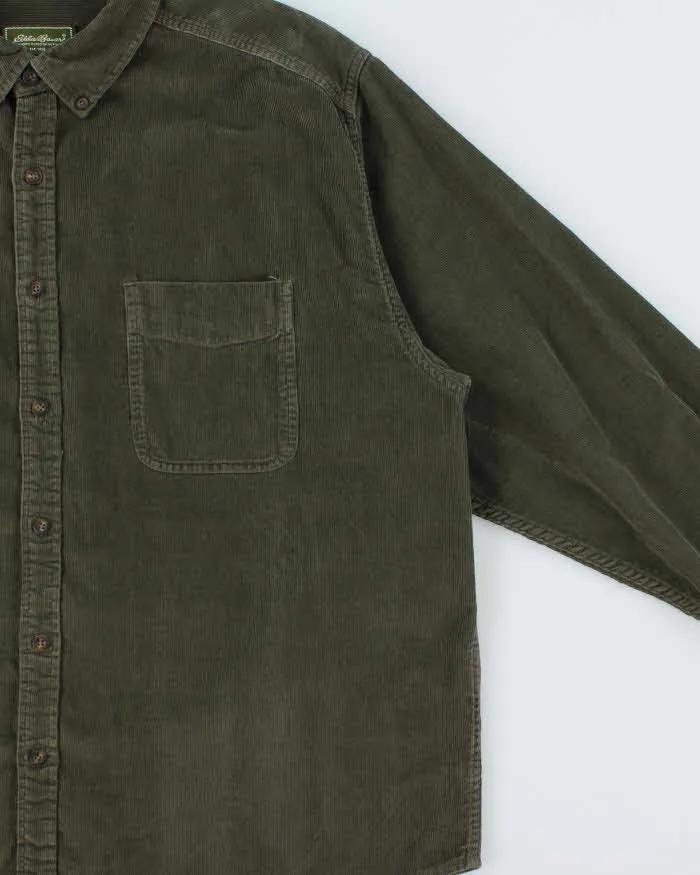 Vintage Y2K 00s Eddie Bauer Khaki Long Sleeve Corduroy Shirt - XL sold by Rokit product image thumbnail 3