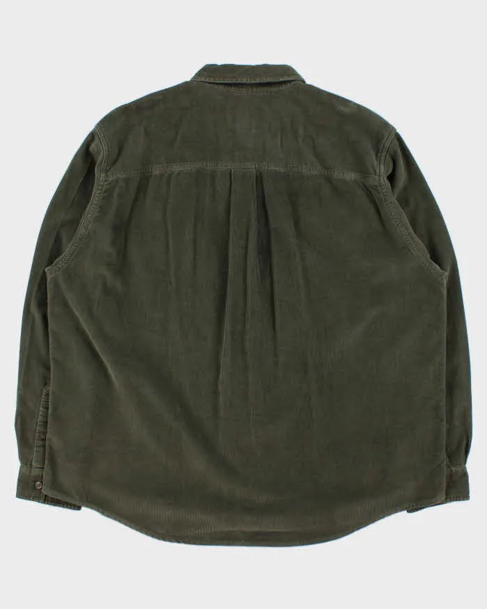Vintage Y2K 00s Eddie Bauer Khaki Long Sleeve Corduroy Shirt - XL sold by Rokit product image thumbnail 2
