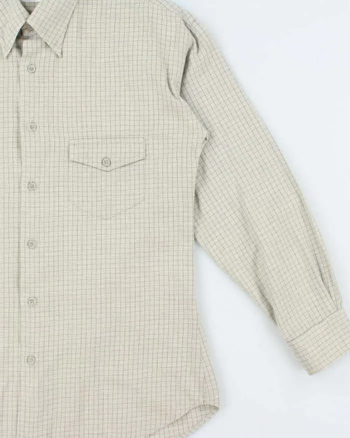 Vintage 1990s Giorgio Armani Le Collezioni Window Pane Check Long Sleeve Shirt - L sold by Rokit product image thumbnail 3
