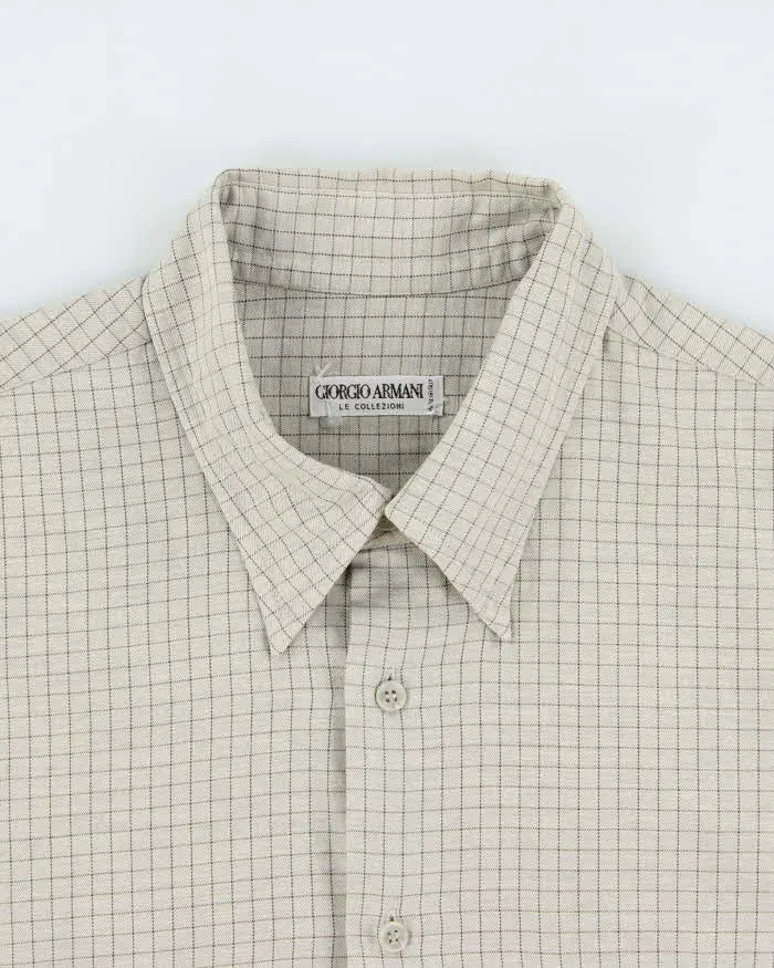 Vintage 1990s Giorgio Armani Le Collezioni Window Pane Check Long Sleeve Shirt - L sold by Rokit product image thumbnail 5