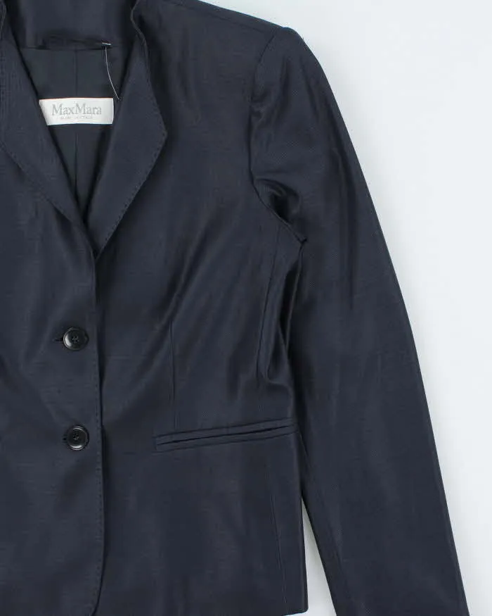 Vintage Y2K 00s MaxMara Silk Wool Blend Women's Single Breasted Blazer - S sold by Rokit product image thumbnail 3