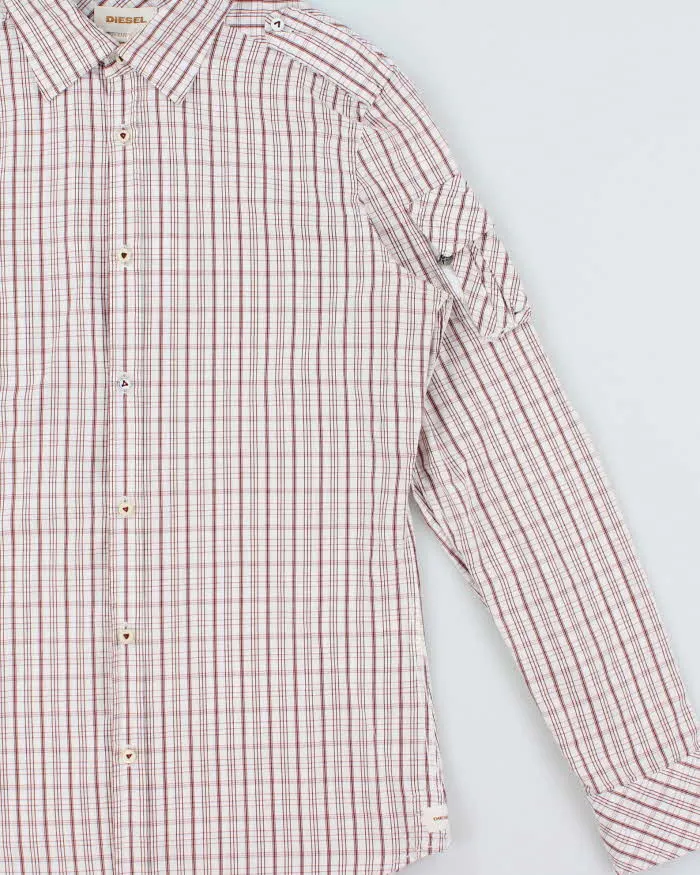 Vintage Y2K 00s Diesel Check Long Sleeve Epaulettes Shirt - S sold by Rokit product image thumbnail 3