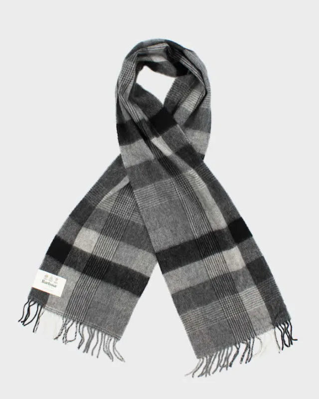 DSWT Barbour Thursby Check Fringed Lambswool Scarf made by Barbour