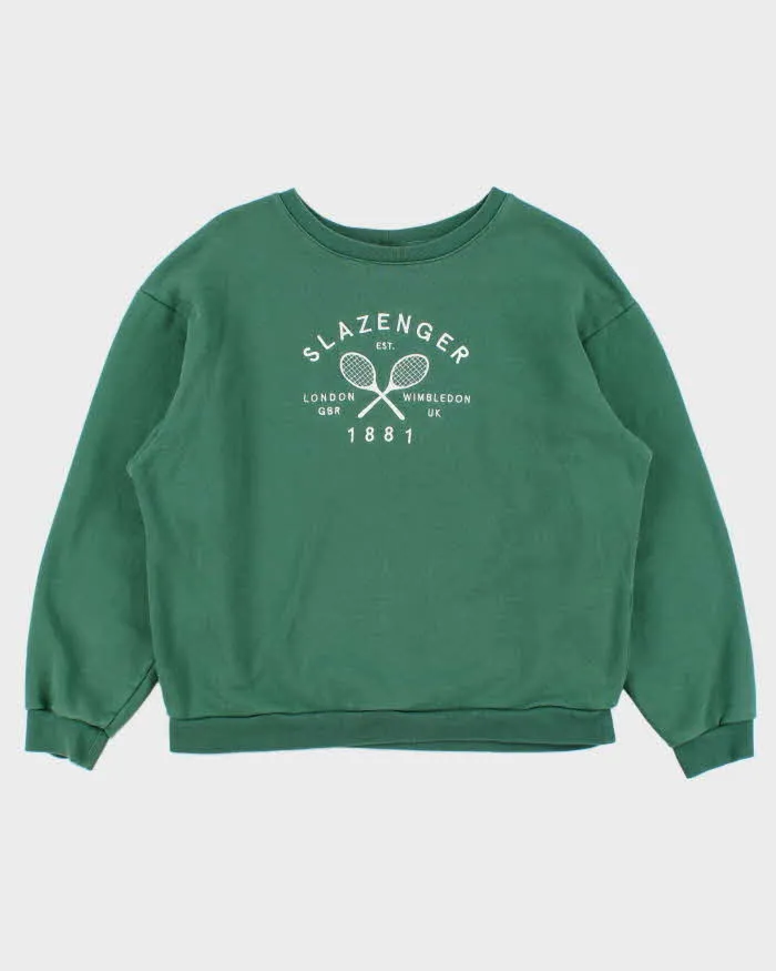 Vintage Y2K 00s Slazenger Embroidered Women's Crewneck Sweatshirt - M sold by Rokit