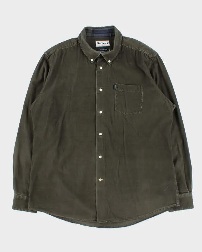 Vintage Barbour Stapleton Morris Tailored Fit Long Sleeve Corduroy Shirt - XL sold by Rokit