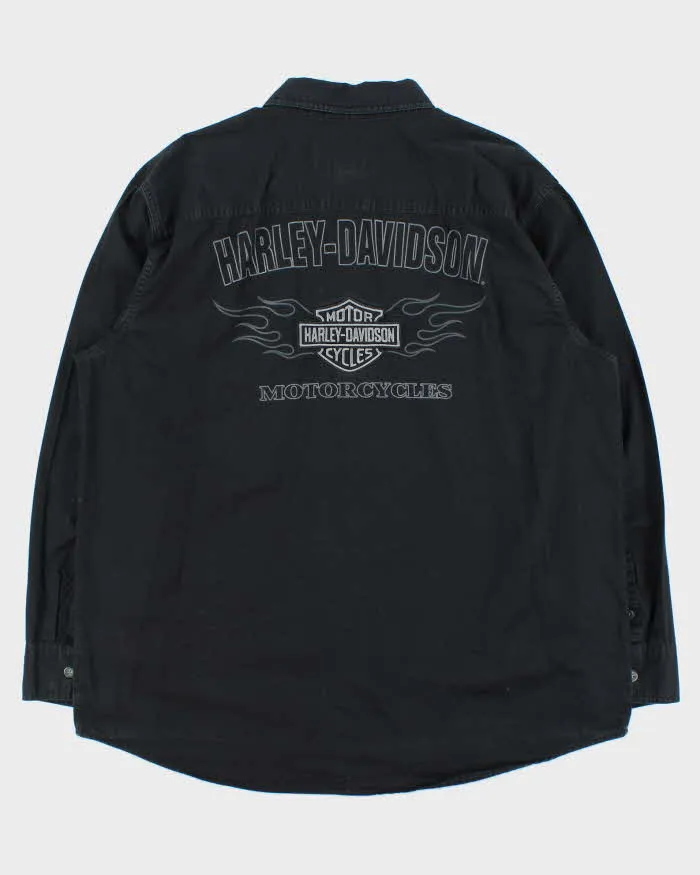 Vintage Harley Davidson Embroidered Flame Long Sleeve Shirt - XL sold by Rokit product image thumbnail 2