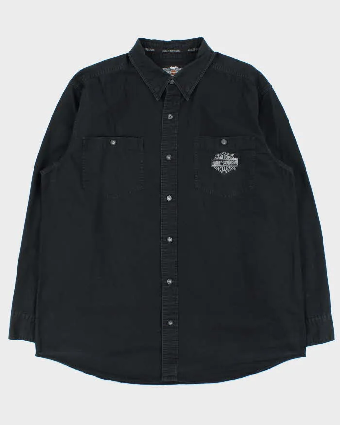 Vintage Harley Davidson Embroidered Flame Long Sleeve Shirt - XL sold by Rokit
